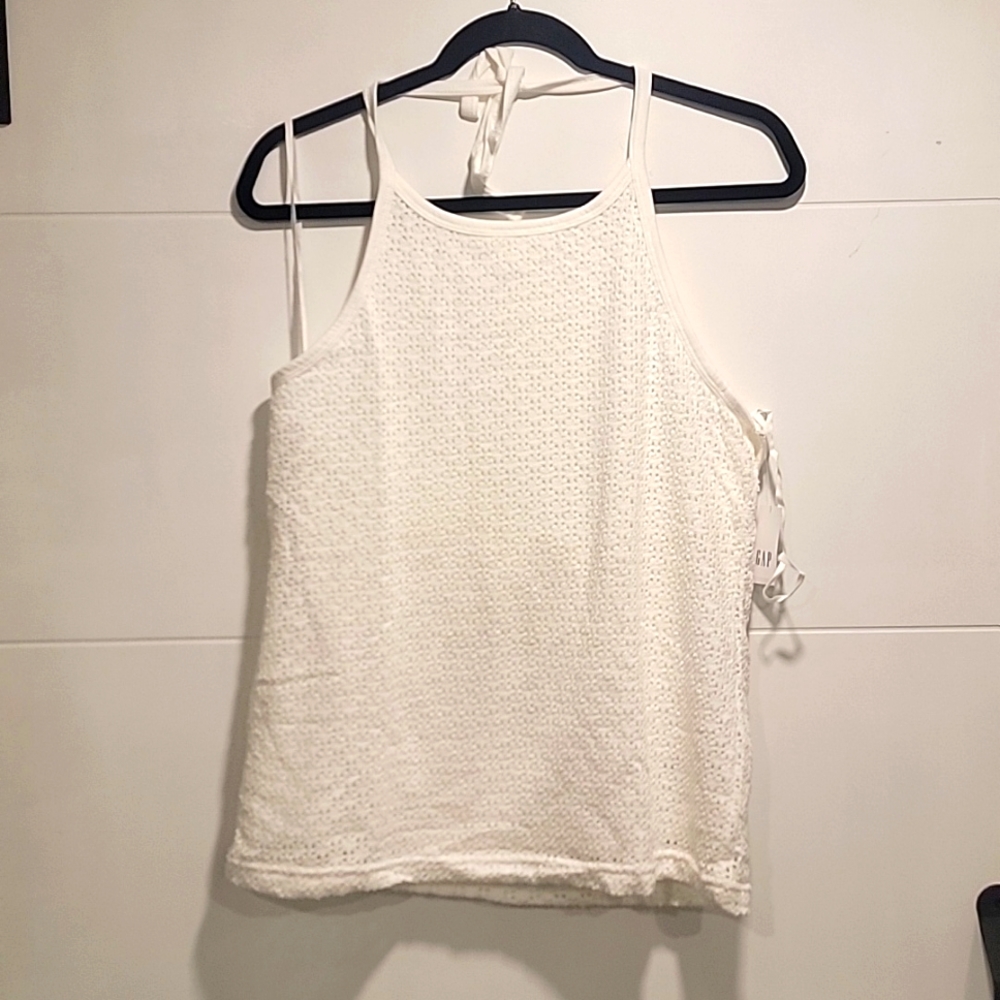 GAP large Crochet Halter Tank Top